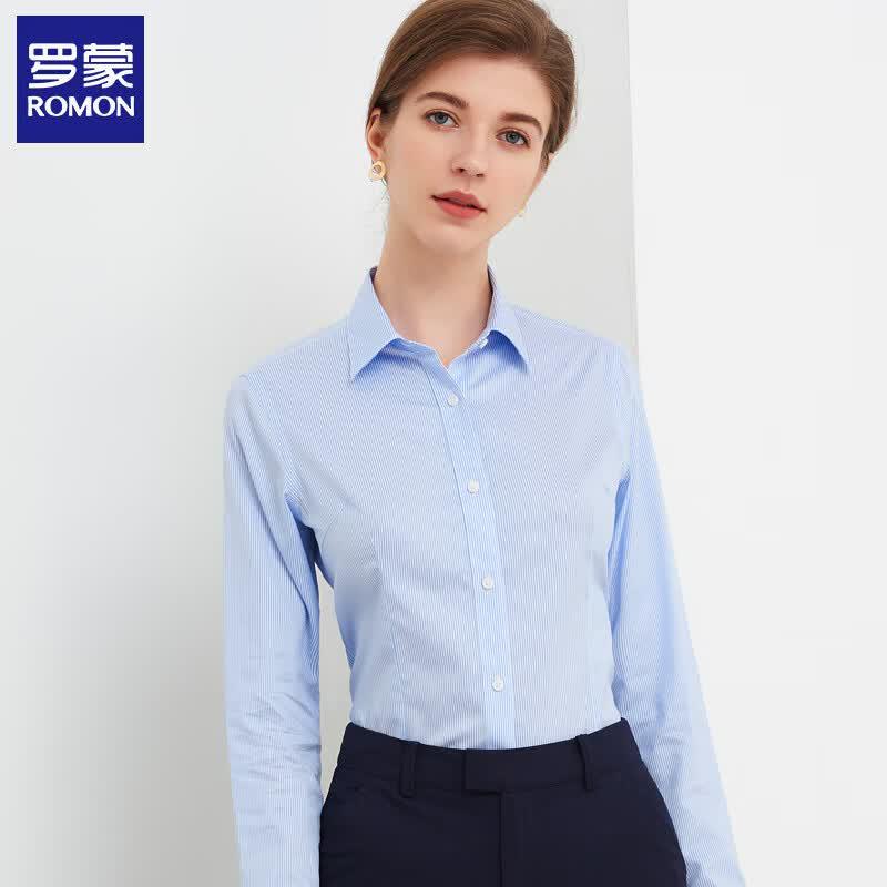 

Women s Striped Non-Iron Pure Cotton Long-Sleeve Business Shirt 38
