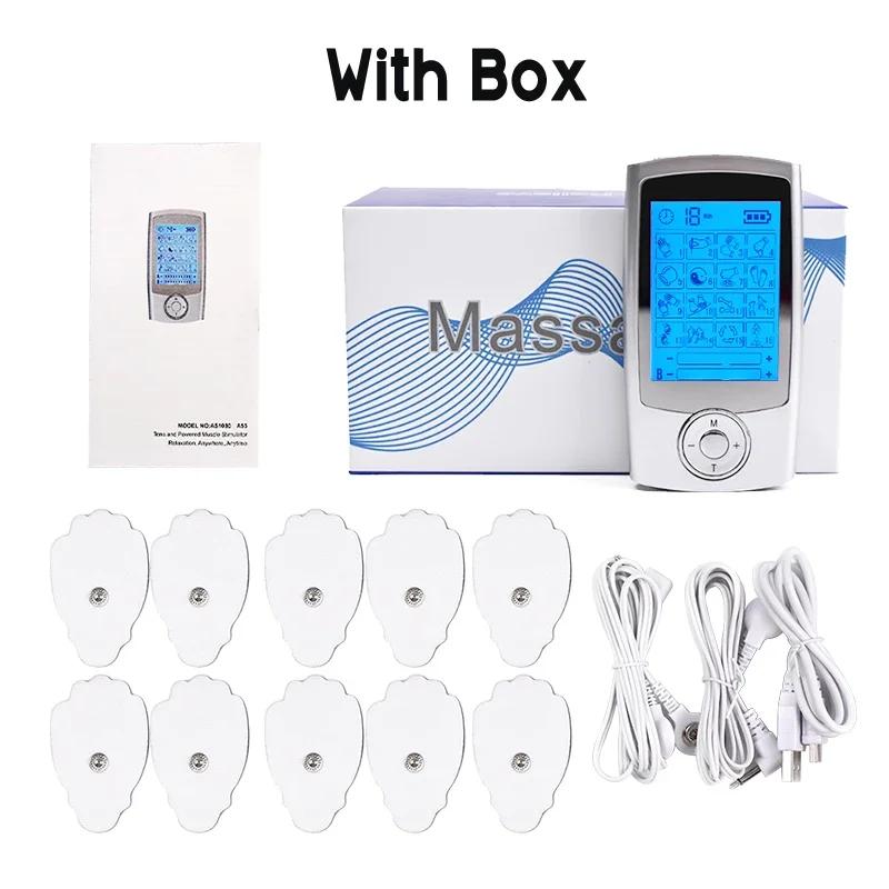 Langlebige und sichere TENS-Gerät EMS-Muskelstimulator USB-Aufladung für Schmerzlinderung Behandlung Mit 16 Modi Zweikanal Elektronischer Puls-Massager
