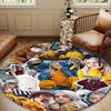 Bi-llie music Artwork Round Rug for Livingroom,Bedroom, Palyroom, Chair Rug, Area rug, Circle Carpet, Large Size Fan Christmas gift