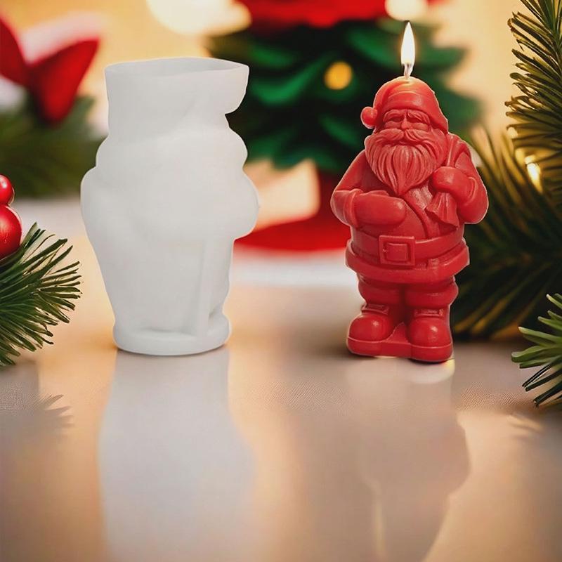 Santa Candle Mold for Christmas Ornaments and Aromatherapy Plaster Decorations