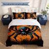 Horror Halloween 3‑Piece Bedding Set Soft Microfiber Duvet Cover Pillowcases Comfortable Bed Linen for Bedroom Decoration