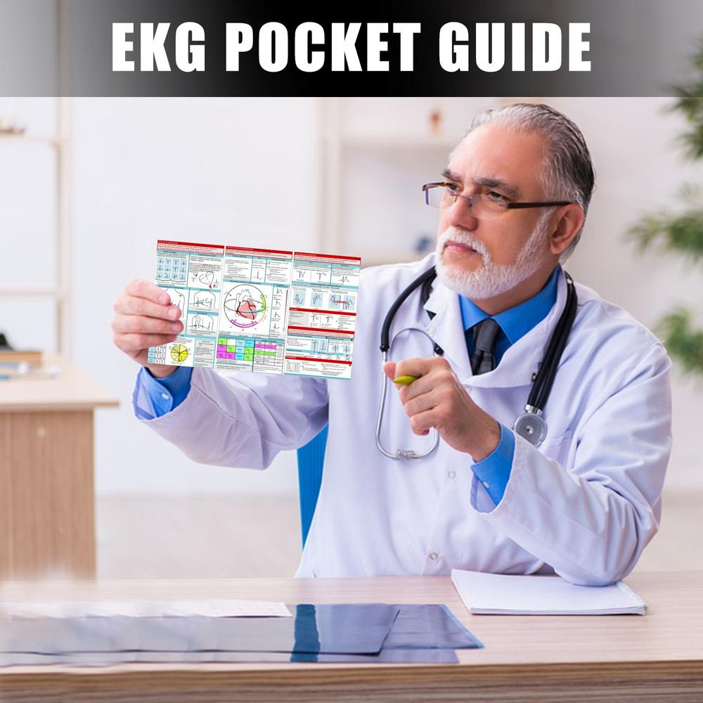 3/5 Pieces Ekg Rhythm Pocket Cards Ecg Interpretation Pocket Card Horizontal  Vertical Layout Compact Reference Guide For Hospital Use