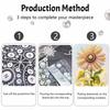 DIY Frameless Pearl Art Painting Kit Elegant Daisy Flower 3D Bead Canvas Handmade Craft for Adults Wall Decoration Gift