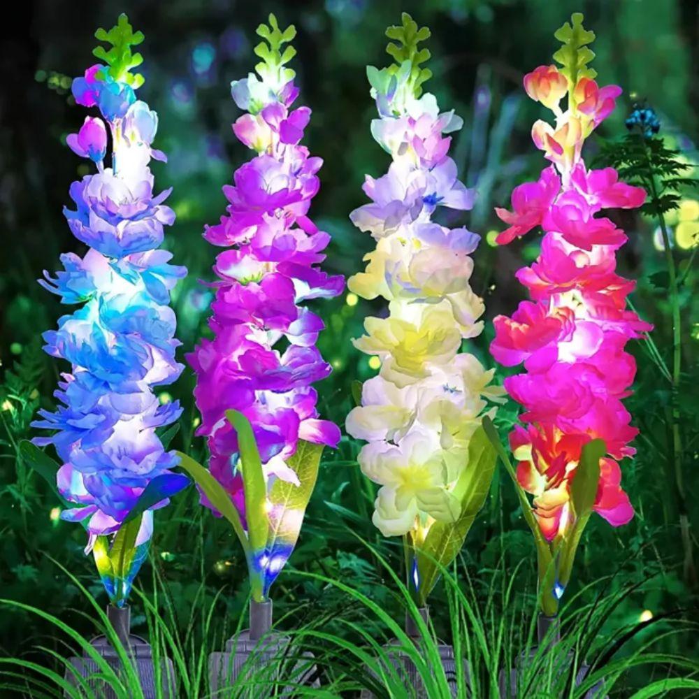 Solar Powered Solar Hyacinth Lawn Lights Waterproof Plug In Light Outdoor Waterproof Simulation Flower Lamp Simulation Flower