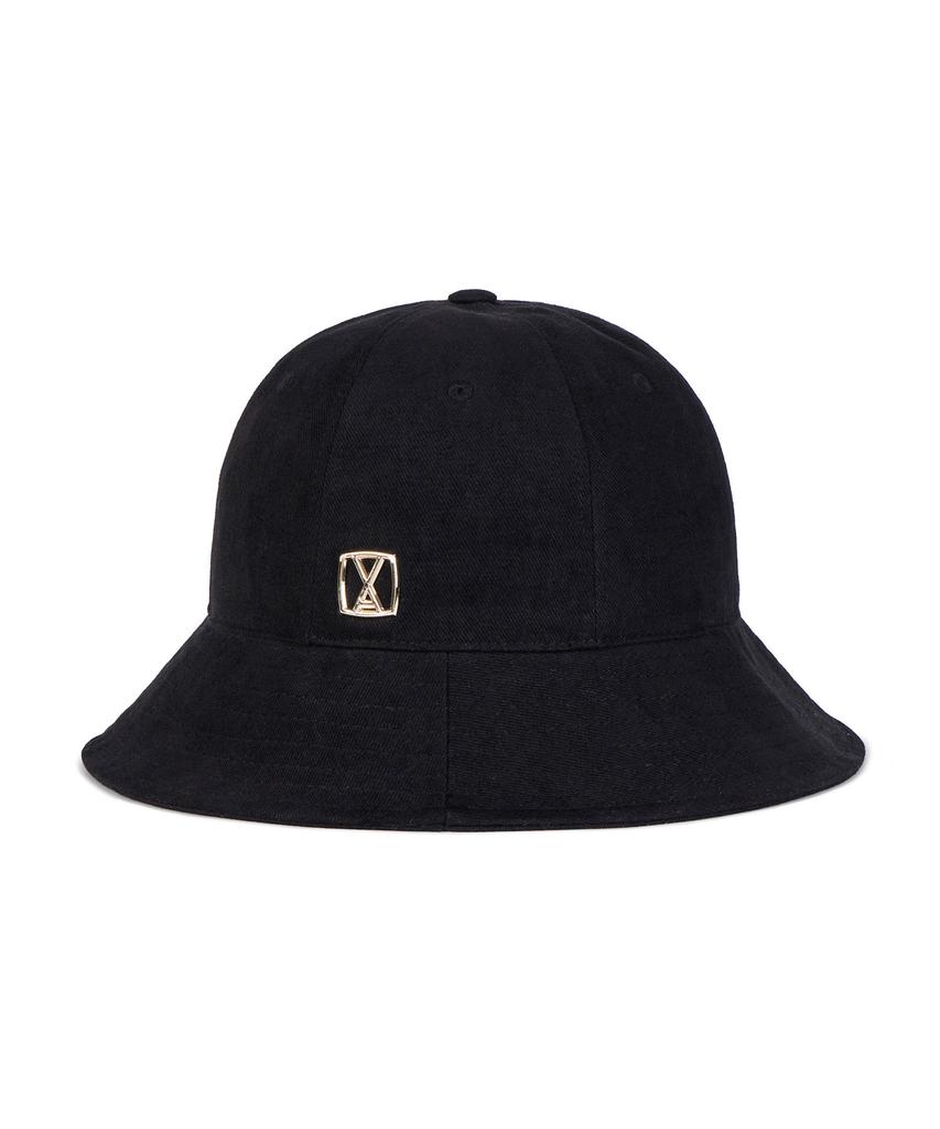 Bajal Va Square Studded 6-Panel Bucket Hat Black