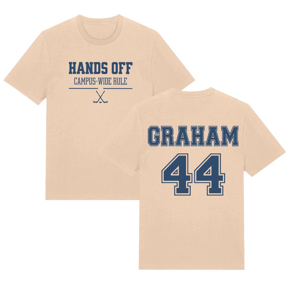 Off Campus GRAHAM 44 T-Shirts Hände weg Off Campus Linealgrafik T-Shirts Damen Herren Neues Muster Trendiges Design Reine Baumwolle Kleidung Y2K