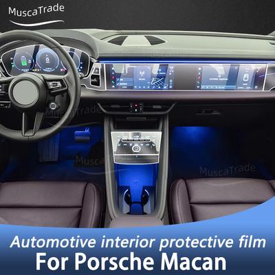 For Porsche Macan EV 2024 Car Interior Center Console Transparent/Matte TPU Protective Film PPF Anti-scratch Repair Film Refit