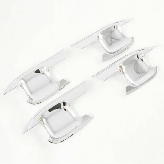 Chrome 4X Exterior Door Handle Bowl Cover Trim For Ford Explorer 2020 2021 2022