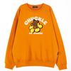 ASTRAL PROJECTION Oversized Drop Shoulder Chuckle Bear Sweatshirt_Orange