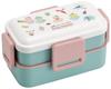 Skater Softly Filled Dome-Shaped Lid, Two-Tier Bento Box, 600ml, Sanrio Characters X Akiko Obuchi, Made In Japan, PFLW4AG-A