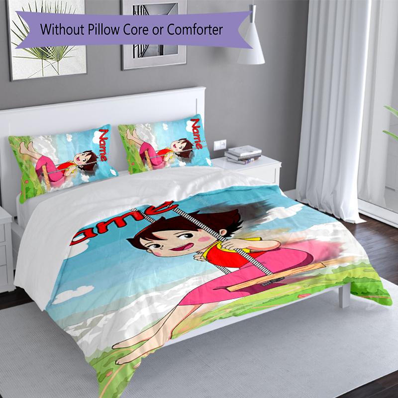 3pcs Custom Name Heidi Set,Includes 1 Duvet Cover and 2 Pillowcases,All-season Bedroom Decor
