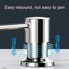 Sink Soap Dispenser Brushed Stainless Steel Sink Soap Dispenser with Silicone Extension Tube for Kitchen