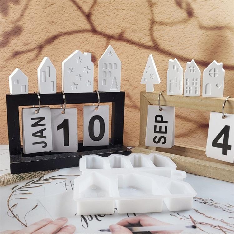 Easy Use Silicone Craft Mould for Customes House Creation Cement Ornaments Gift Making Space Enhancement Tool