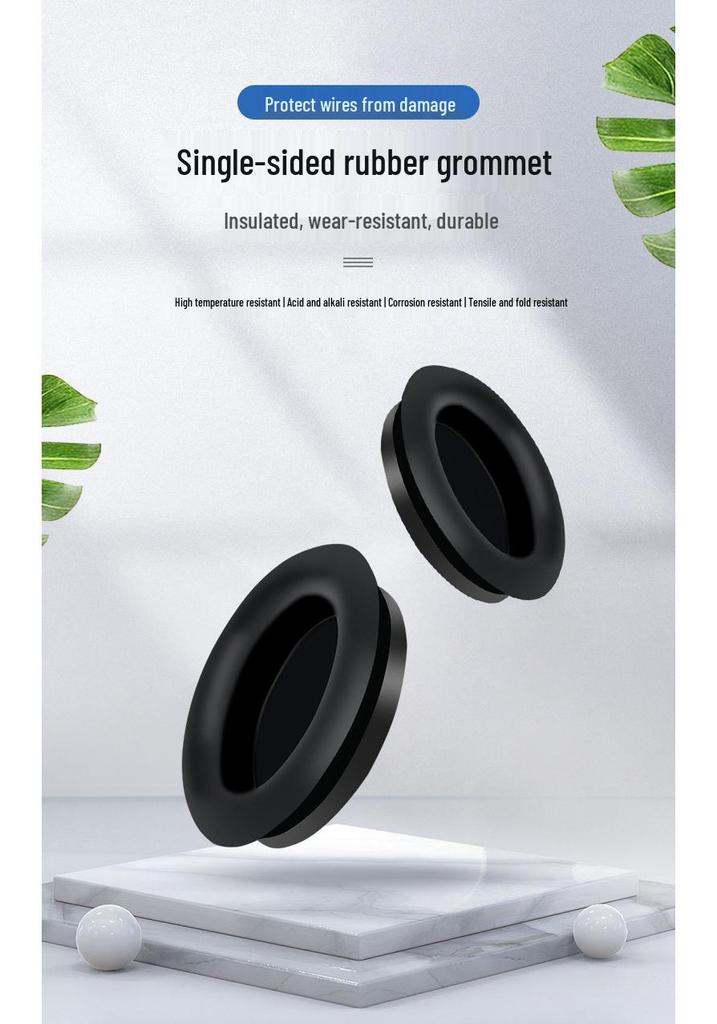 Eco-friendly Waterproof Cable Entry Rubber Grommet - Single-sided Dustproof Seal Ring for Electrical Box