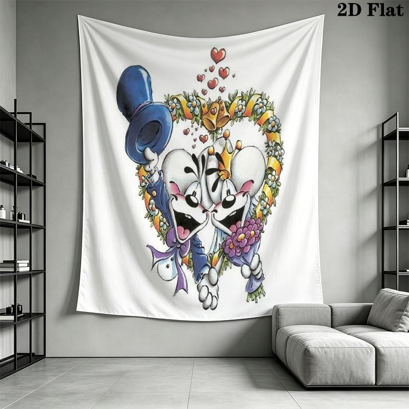 diddl Wall Tapestry Aesthetic Wall Hanging Printed Fabric Blanket Decorative Tapestries for Bedroom Living Room Home Decor