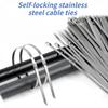 Anti-rust Stainless Steel Cable Zip Ties 20/50Pcs Durable Heavy Duty Strap For Outdoor Auto Machine Wire Arrangement