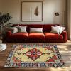 Vintage Persian Rug Carpet Bohemian Area Rug Non-Slip Floor Mat Living Room Decor Home Accent Traditional Pattern Soft Comfort
