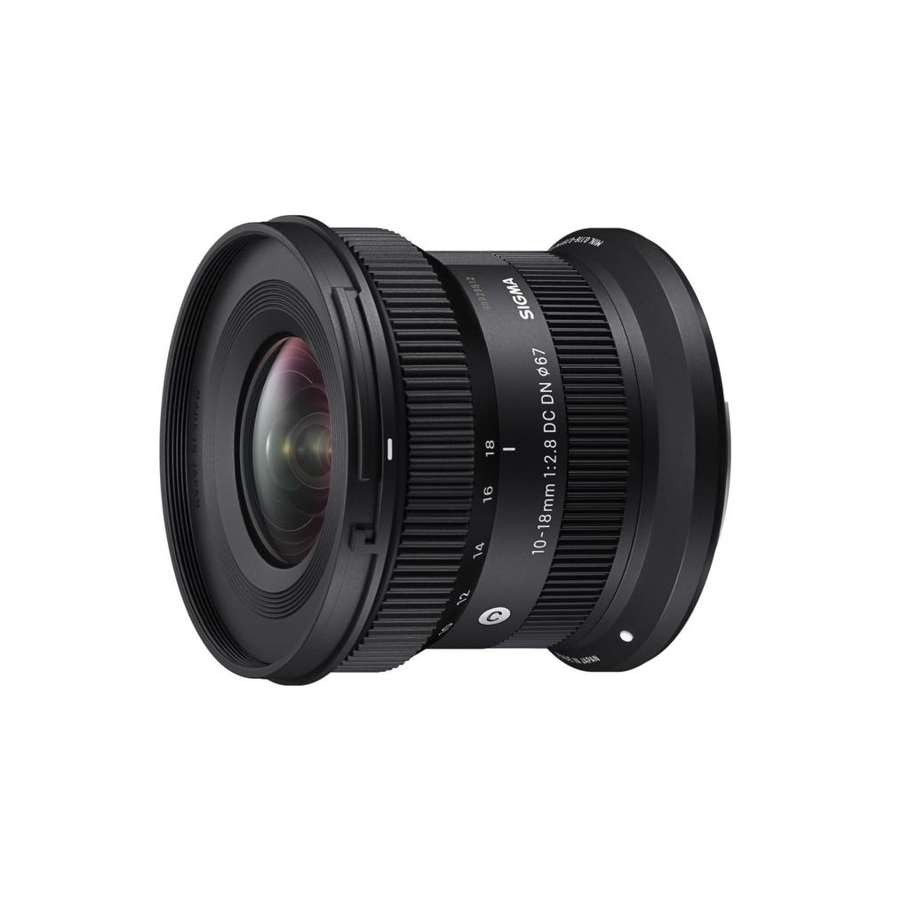 Sigma DC DN lens for Canon RF mirrorless 10-18mm F2.8 mount, zoom, wide-angle, APS-C camera, Contemporary.
