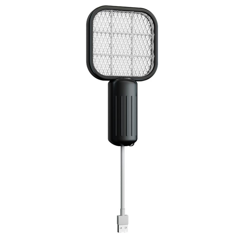 

Pest Control Insect Racket UV Light Fly Bug Zapper Mini Physical Mosquito Trap Racket Camping Style B Black