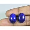 13X18MM Natural Lapis Lazuli Oval Cabochon Loose Gemstone 2Pcs Lot 27Cts. A-503