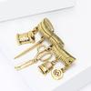 Vintage Tailor Scissors Brooch Pins Tailor Tape Tulers Tools Badge Jewelry Accessory