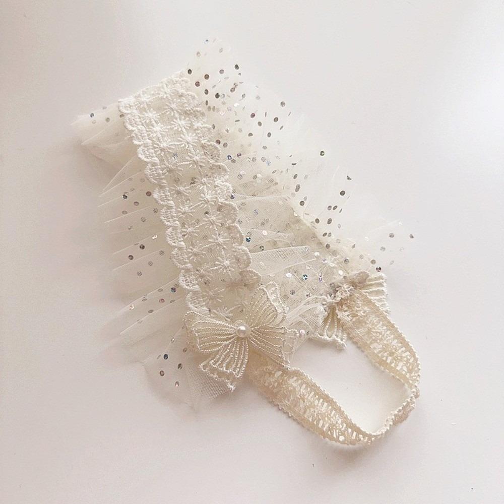 Hair Accessory Hollow Headband Elastic Lace Flowers Headwear White Cute Head Hoop Princess Girl