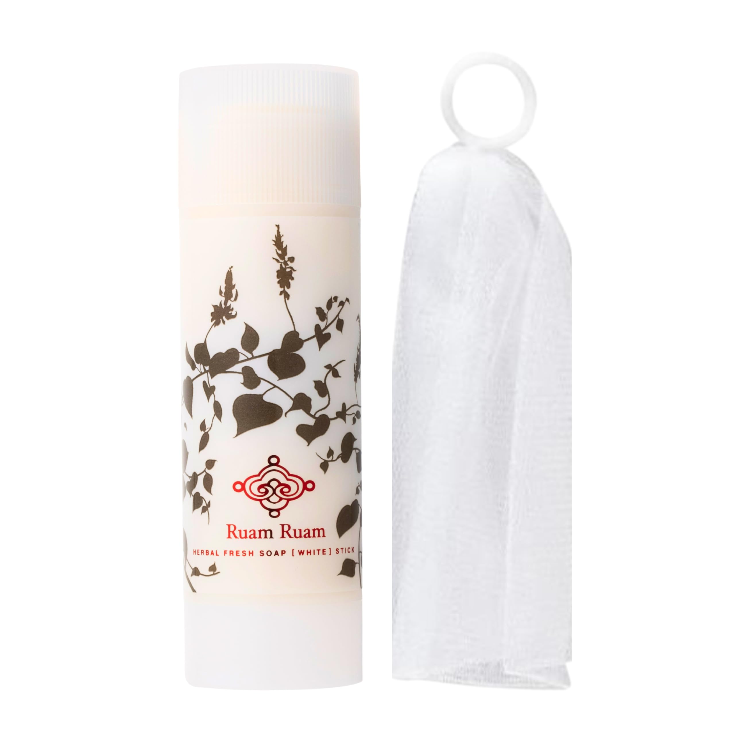 

Ruan Ruan Raw Soap Stick Facial Cleansing Soap with Foaming Net 90g Facial Cleansing Soap Sensitive Skin Clay Dark Spots Dullness Dry Skin Pore Care