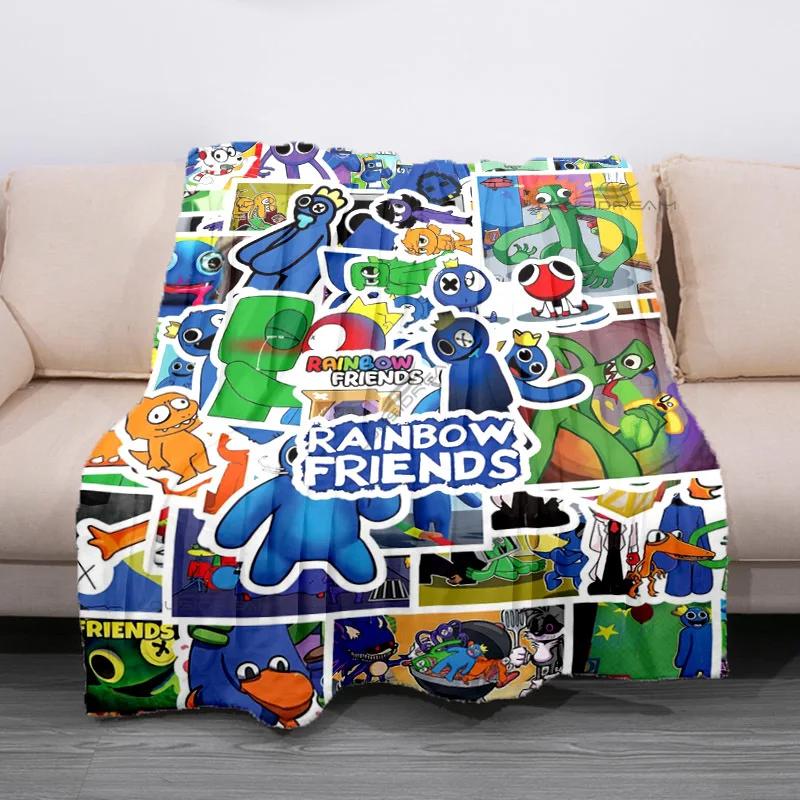 Popular Cartoon Rainbow Game Patterns Blanket Fashion Flannel Blanket Cosy Lazy Couch Cover Blanket Super Soft Sheet Mattresses