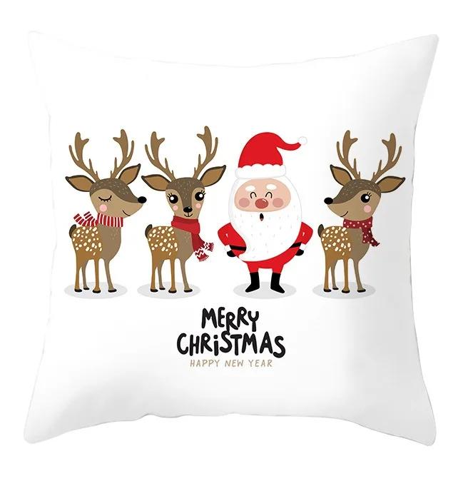 Büro Sitzkissenbezug Weihnachten Hund Schneemann Cartoon Muster Mode Kissen Weihnachtshülle Luxuriöse Heimdekoration