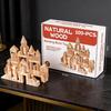 100 Pezzi Blocchi da Costruzione in Legno di Faggio per Bambini Senza Formaldeide Grandi Dimensioni Anti-Deglutizione Immaginazione Gioco Creativo di Costruzione
