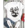Rodeo Show 2023 Tee Women'S Crew Neck T-Shirts White Elegant High Quality Casual Regular Fit, Everyday Comfort, Comfortable Casualwear,