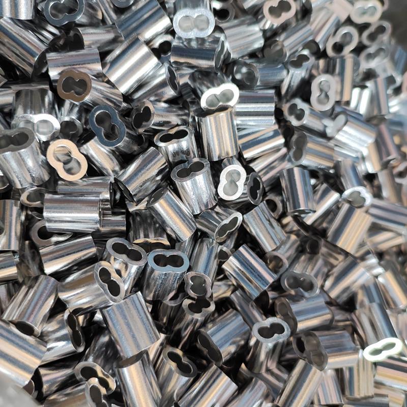 500pcs 2mm M2 Sleeves Aluminum Oval Double Hole 8 Shape Ferrules For Crimpling Wire Rope Cable Clamp