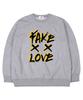 TI.GLAKE Fake Love Oversized Sweatshirt Gray