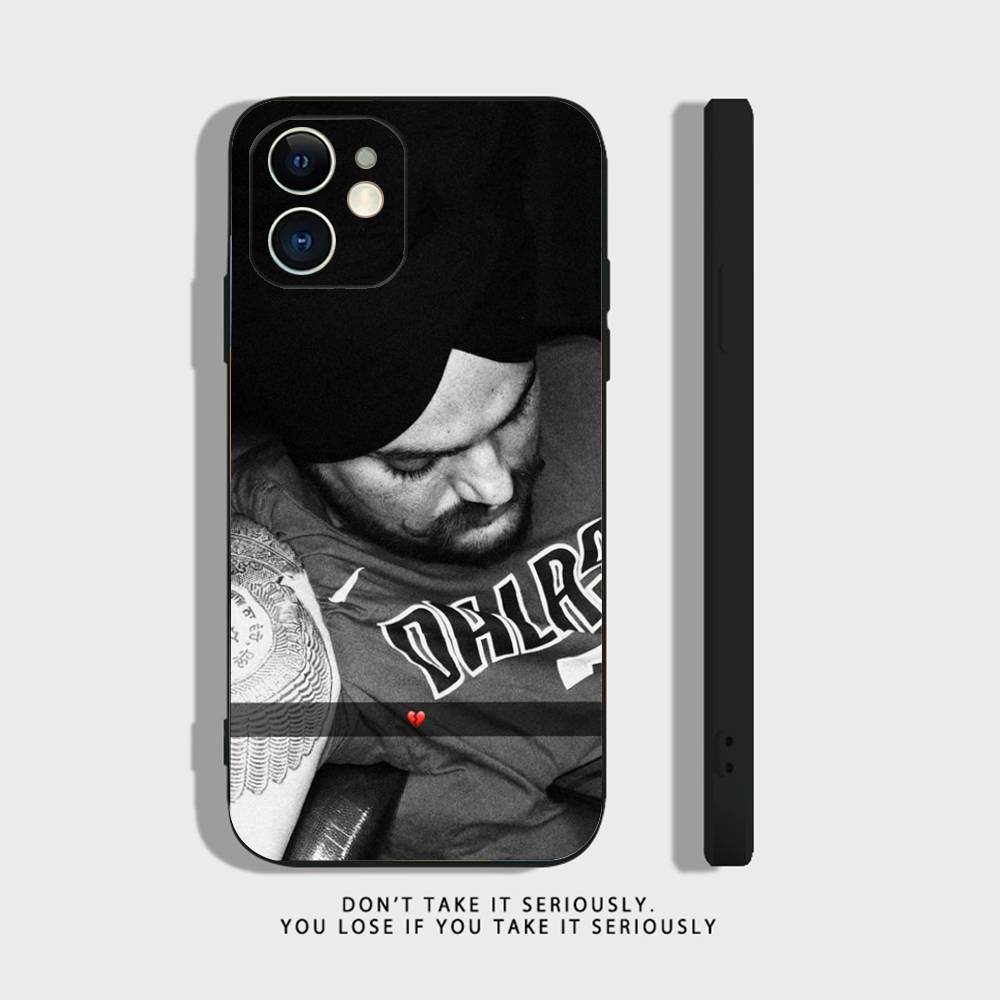 Indischer Rapper Sidhu Moose Wala Handyhülle Für iPhone 17 16,15,14,13,12,11,Pro,XS,Max,XR,Plus,Mini Weiches Silikon Schwarz Stoßfest