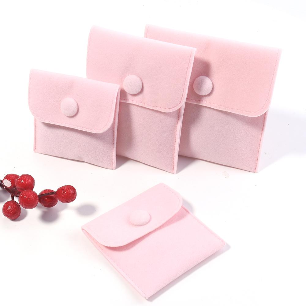 1PC Jewellery Pouch Packaging Bag Soft Velvet Gift Bracelet Necklace Earrings Rings Storage Button Velvet Bag Custom Logo