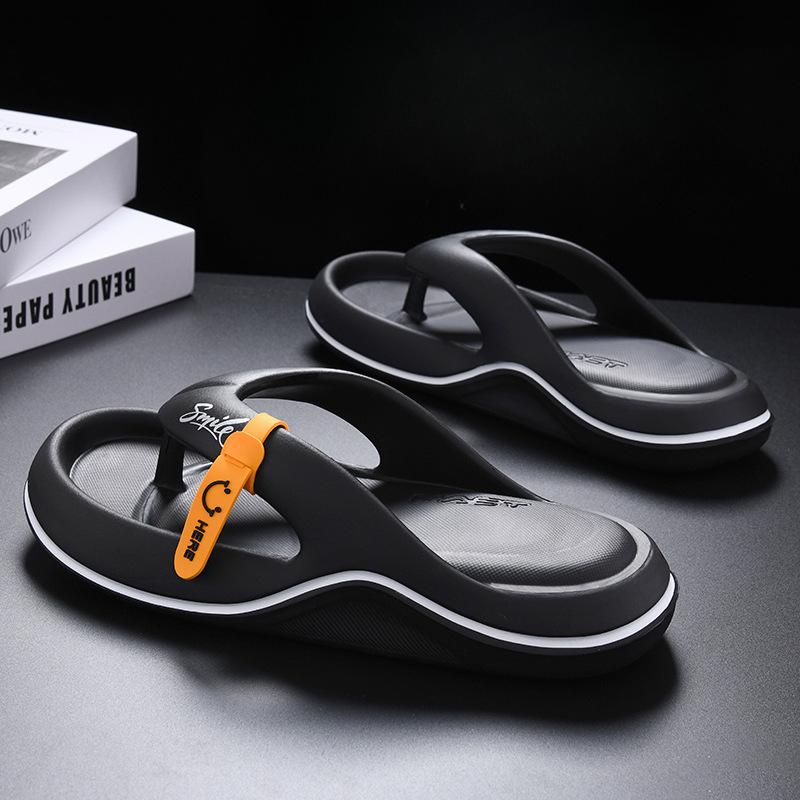 

Модные высококачественные мужские тапочки на толстой подошве, сандалии, летние женские сандалии на каблуке Eva, шлепанцы, женские тапочки, шлепанцы 44-45 чёрный