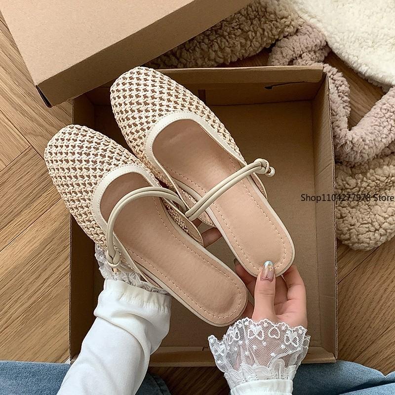 Fashion Women Mesh Ballet Flats Fishnet Ballerina Flats Comfortable Round Toe Ballet Shoes Breathable Casual Walking Shoes for Commuting