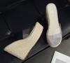 Fashion Women's New Style Hemp Rope Straw High Heel Sandals Wedge Heel Shoes Summer Thick Bottom Transparent