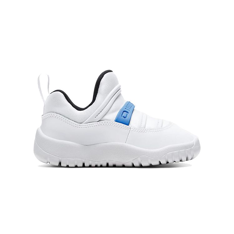 Air Jordan 11 Retro Little Flex TD Bianco Blu Leggendario Scarpe da Ginnastica per Bambini Nero BQ7102-114