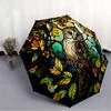 1 Stück Buntglas Eule Faltbarer Regenschirm | Elegantes Design, Modisches Accessoire, Langlebige Konstruktion, Stabile Speichen yy251107051
