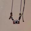 Vintage Brown Camera Pendant Necklace 2025  Kpop Hip-Hop Simple Personality Women Men Punk Y2K Charms Jewelry Accessories