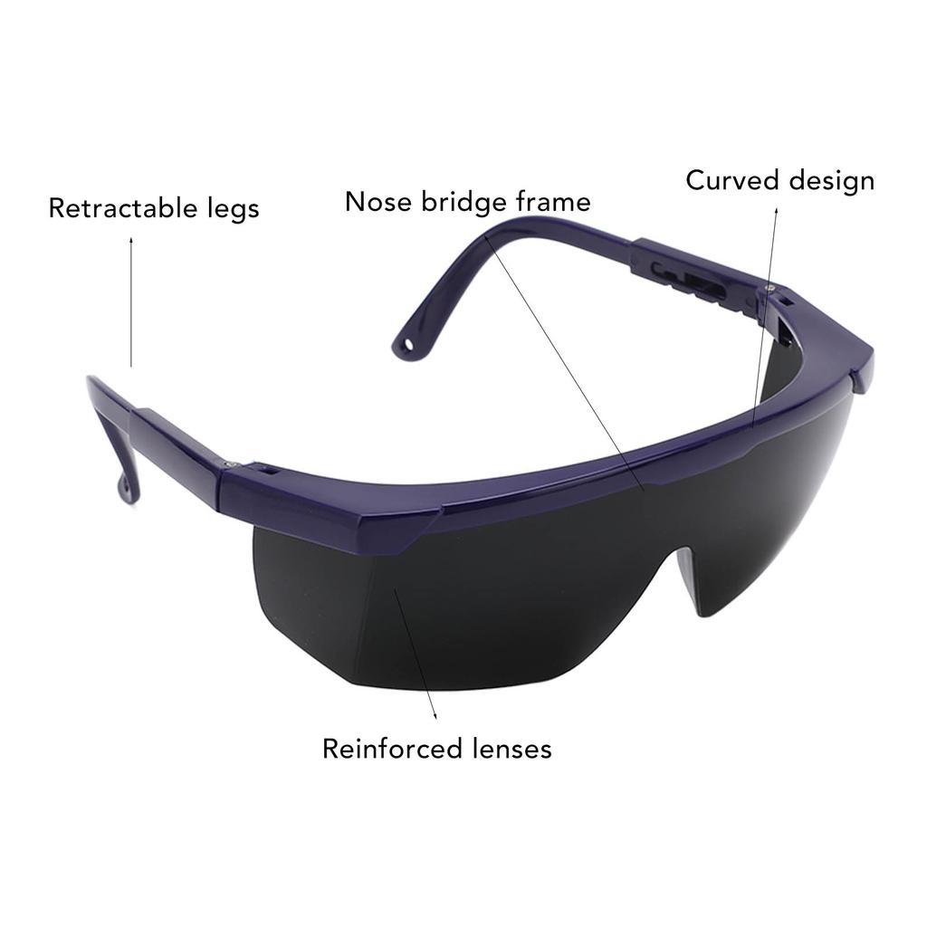 Lunettes de soudage à l'arc à l'argon Jambes extensibles Résistantes Excellentes Lunettes de soudage anti-UV