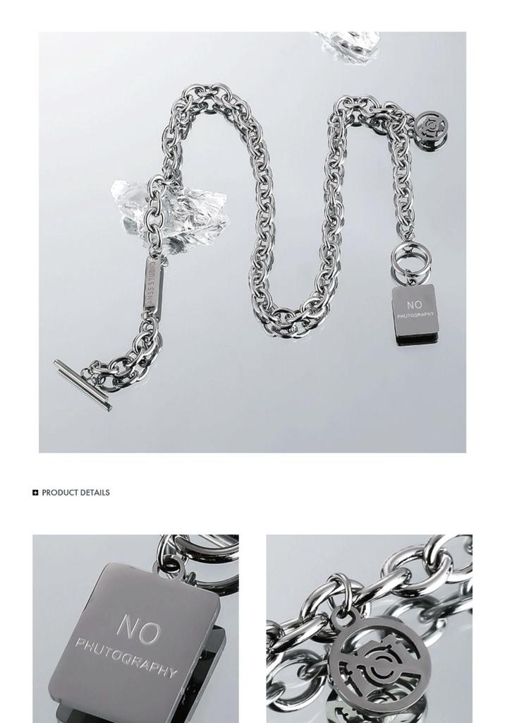 Men's Trendy Titanium Steel Clavicle Necklace - High-End Hoodie Chain for Men & Boys