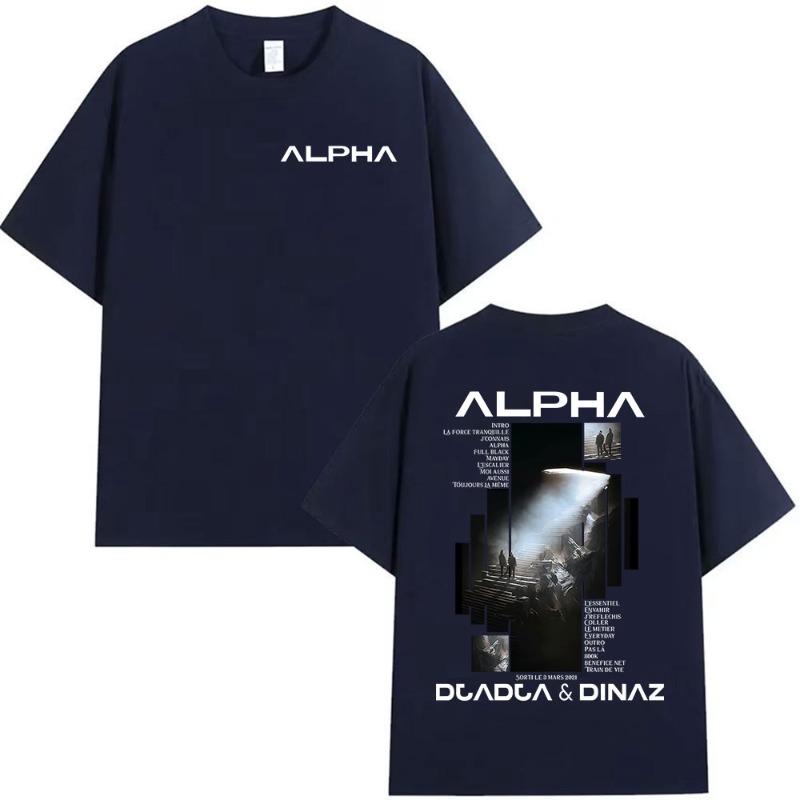 Camiseta gráfica para hombre, estilo hip hop gótico, con estampado del álbum 2026 del rapero Alpha Djadja Dinaz. Camiseta de manga corta de algodón puro, estilo streetwear.
