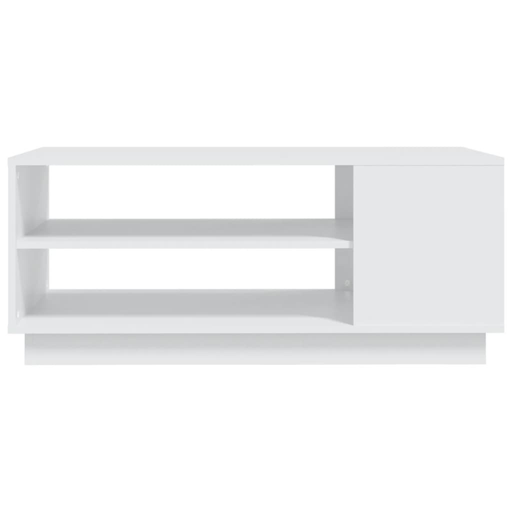 Vidaxl Coffee Table, White, 102X55X43 Cm, Wood-Based Material