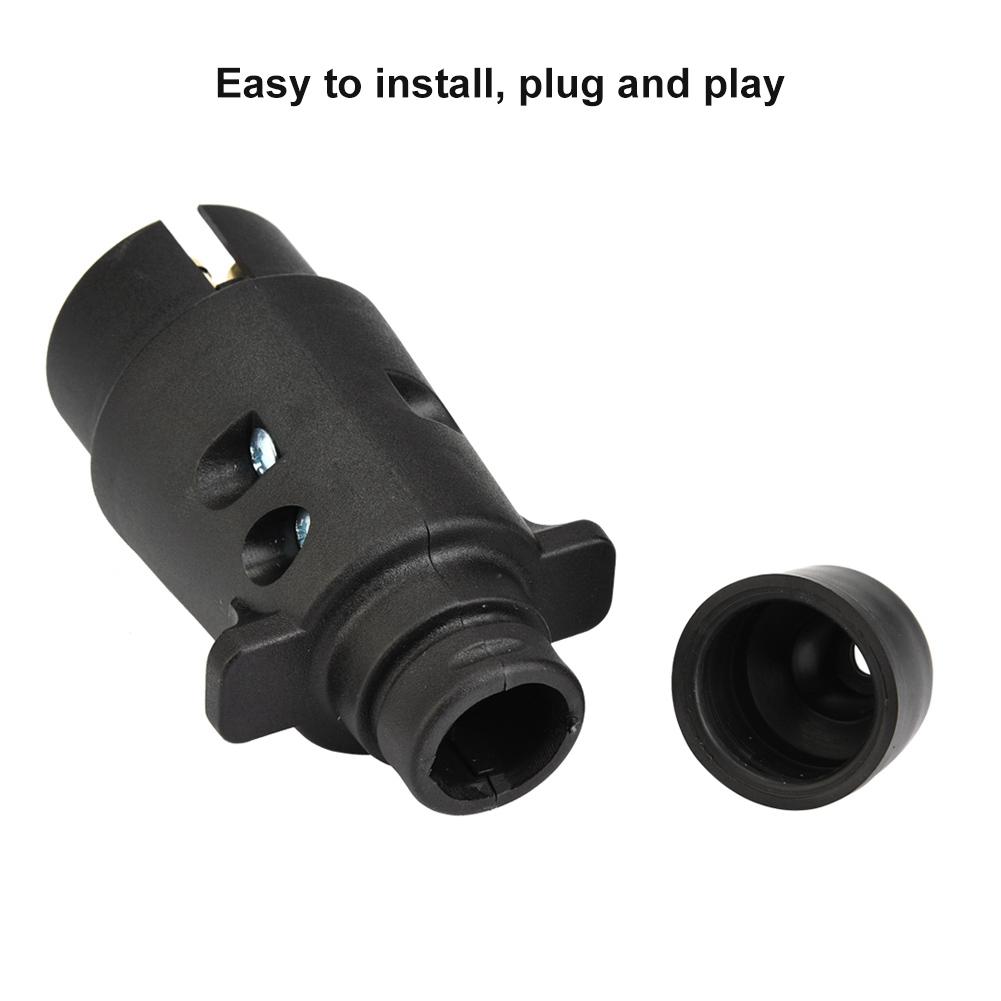 7 Pin Car Trailer Socket Plug Connector for Caravan Towbar Towing European Standard 12V