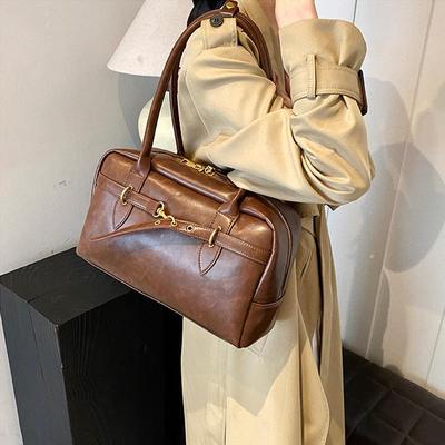 Damen Retro Boston Kissenbeutel mit großem Fassungsvermögen - Schulter-Handtasche Frühling/Sommer 2025