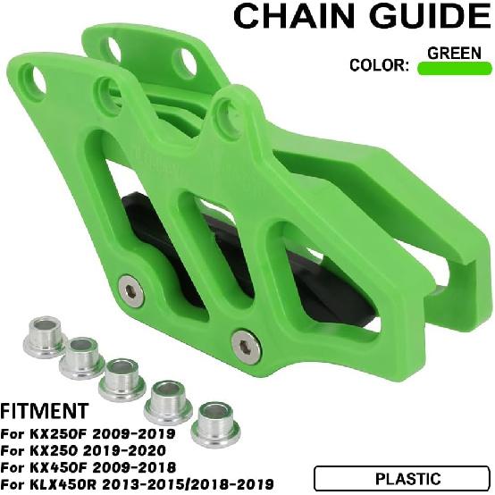 JFG Racing Dirt Bike Chain Guard Guide Protector for KX250 2019-2020, KX250F 2009-2019, KX450F 2009-2018, KLX450R 2013-2015/2018-2019, Green