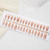 Nail Art Gilded Cat's Eye Blush Tips - 30-Piece Set, Handmade & Ready-to-Wear In XS/S/M