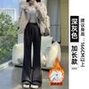 White and gray sweatpants children's spring and autumn new high-waisted and thin casual sweatpants small micro-flared pants